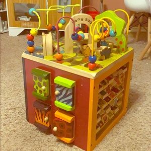 Wooden Activity Cube- Zany Zoo